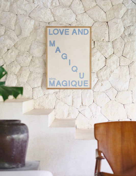 Love and Magique Blue art print-Art Print-Hôtel-Magique