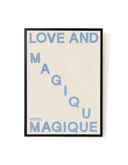 Love and Magique Blue art print-Art Print-Hôtel-Magique