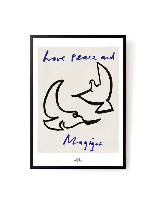 Love Peace and Magique art print-Art Print-Hôtel-Magique