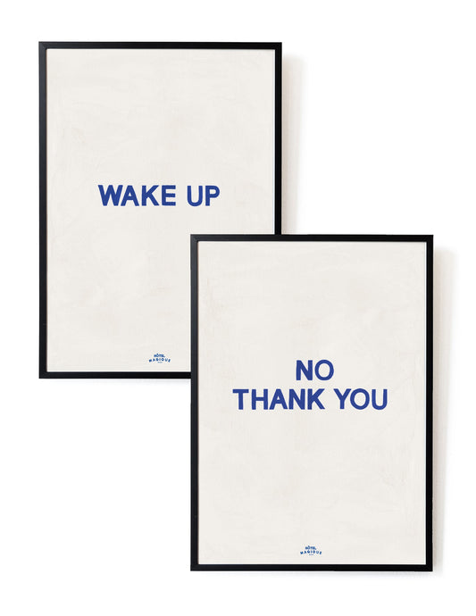 Wake up - No, thank you. The blue set-Hôtel-Magique
